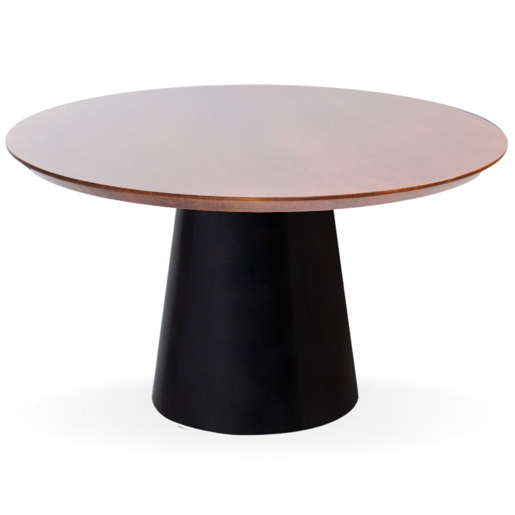 Mesa de jantar castanha clara com preto 70 x 70 cm BRAVO 